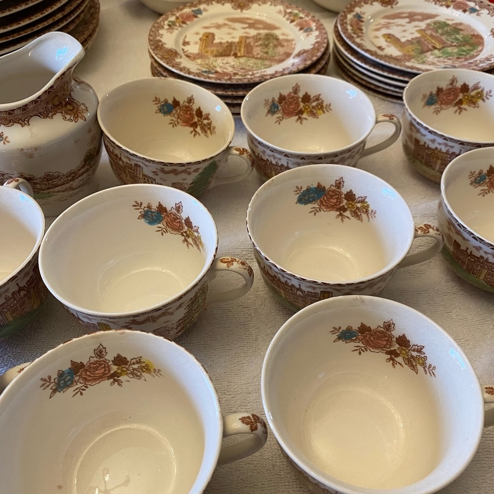 Beautiful Genuine English Castles China Set